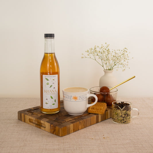 Khana Chai syrup lifestyle - iced chai latte