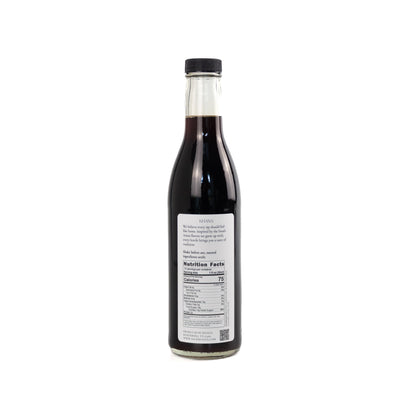 Khana Brown Sugar Cinnamon All-Natural Syrup 375mL bottle, back label with ingredients