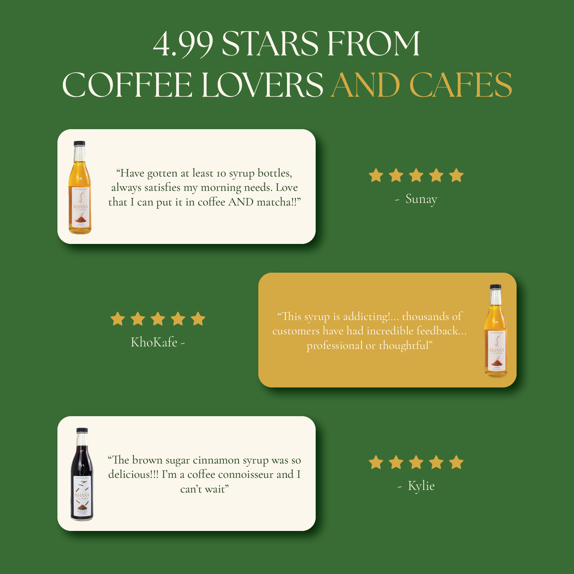 Khana syrup customer reviews graphic