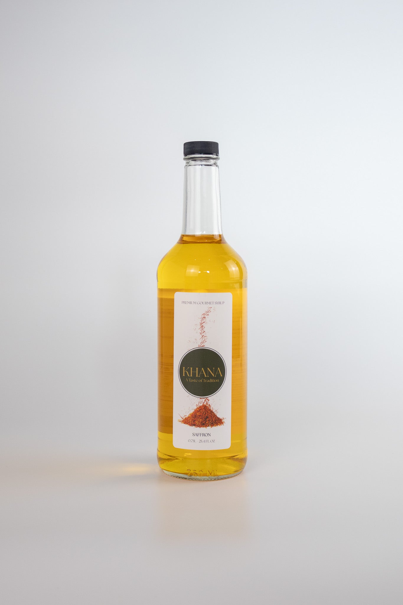 Khana Saffron All-Natural Syrup 750mL glass bottle