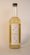 750mL glass bottle of Khana All Natural Vanilla Bean Syrup.