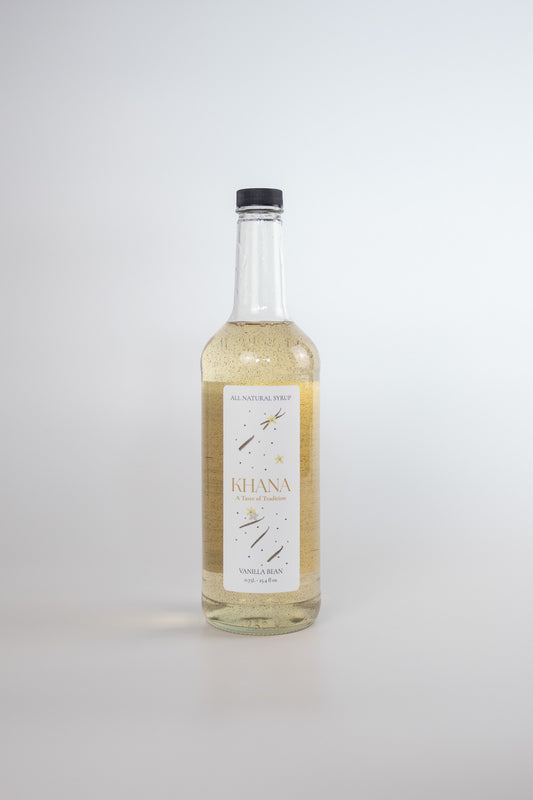Khana Vanilla Bean All-Natural Syrup 750mL glass bottle